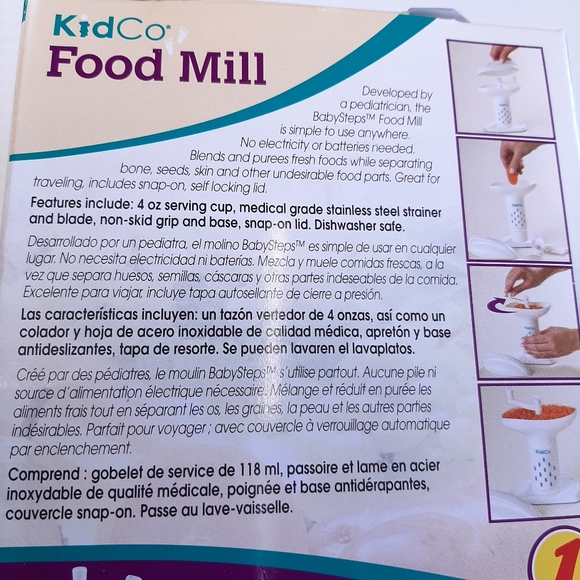 KID Co Baby Food Mill Travel Size Non Electric - Picture 7 of 9